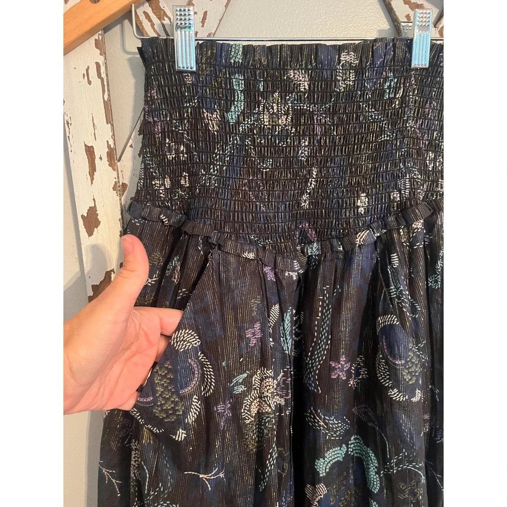 Maria Cher Long Skirt 100% Cotton‎ Multi Color Size Small